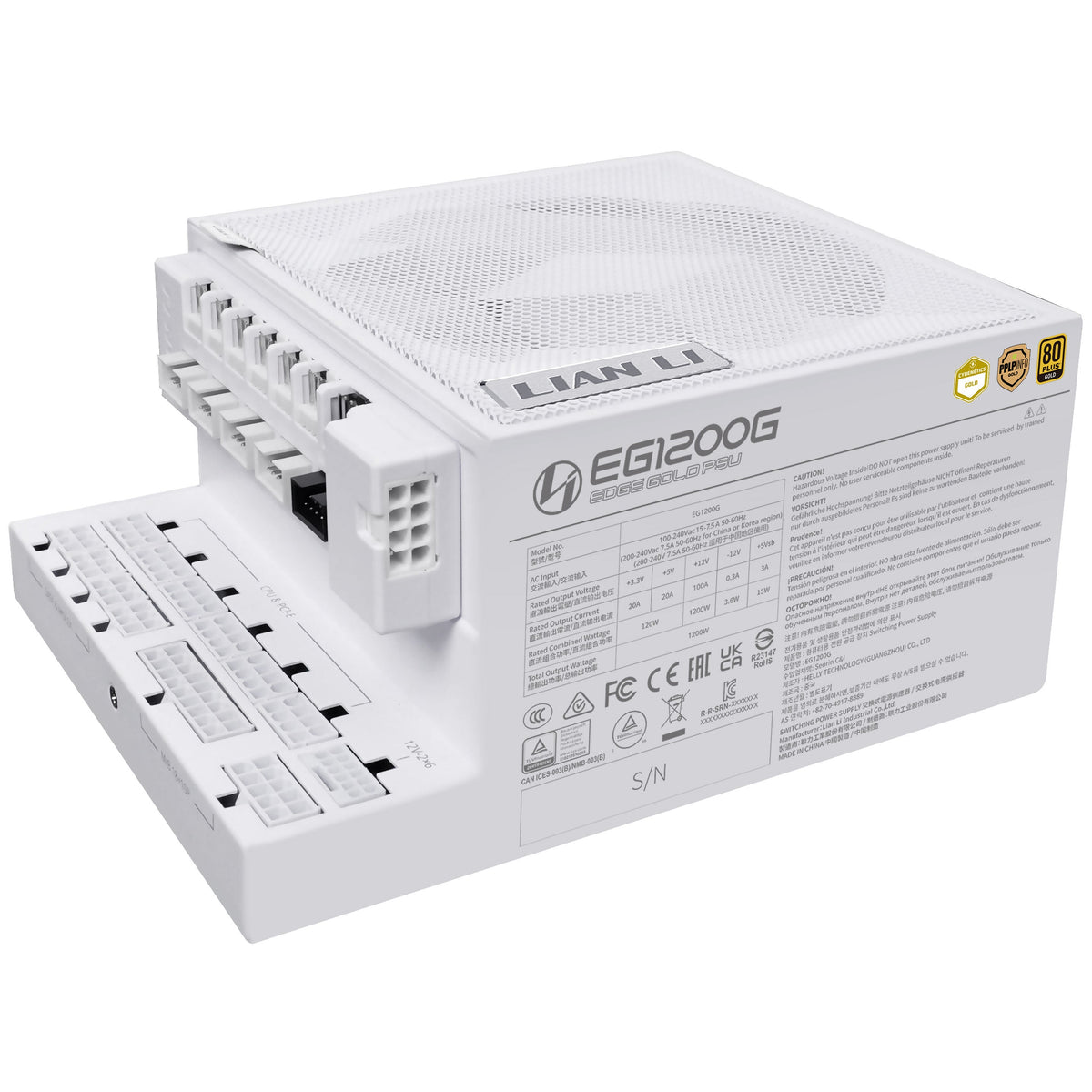 1200W Lian Li EDGE GOLD ATX 3.1 Weiß