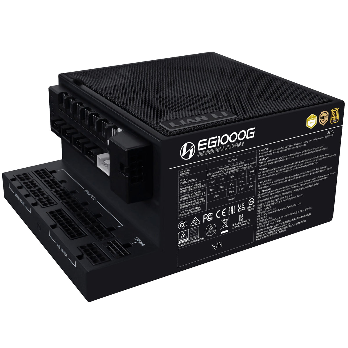 1000W Lian Li EDGE GOLD ATX 3.1 Schwarz