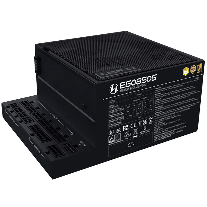 850W Lian Li EDGE GOLD 850 80 PLUS Gold Netzteil, PCIe 5.1, ATX 3.1 - 850 Watt, schwarz (EDGE GOLD 850W BLACK)