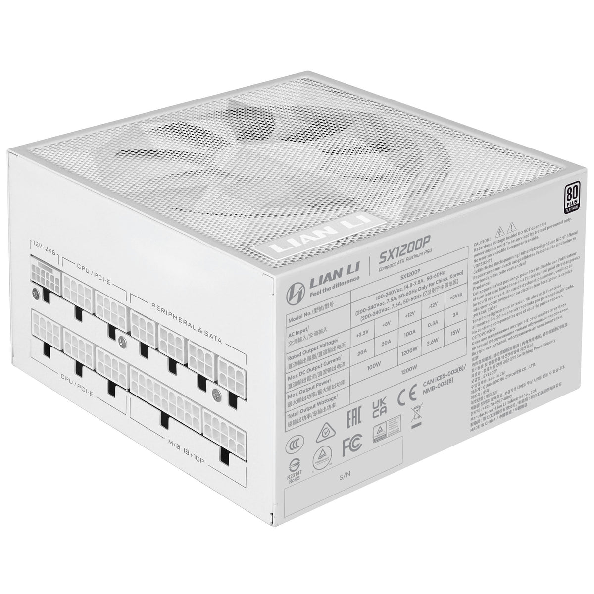 1200W Lian Li SX Series ATX 3.1 Weiß