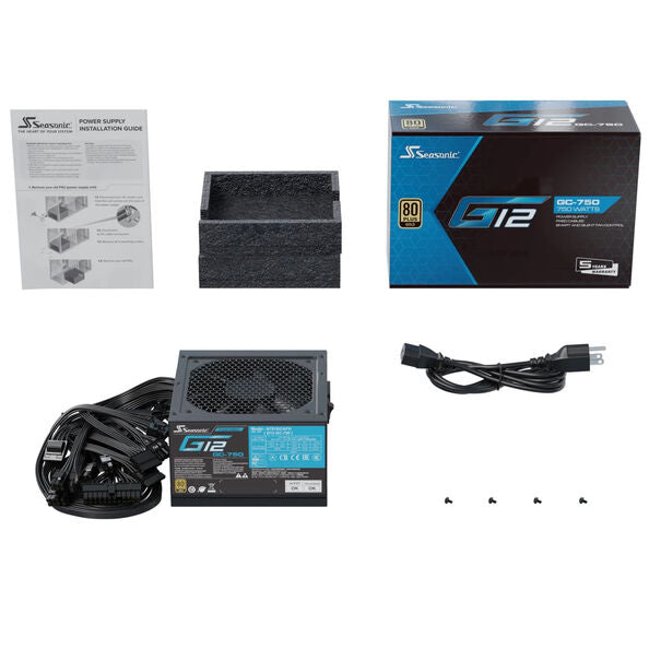 SeaSonic G12 GC Black / Blue 750W Non-Modular 80+ Gold