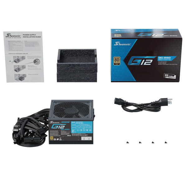 SeaSonic G12 GC Black / Blue 650W Non-Modular 80+ Gold