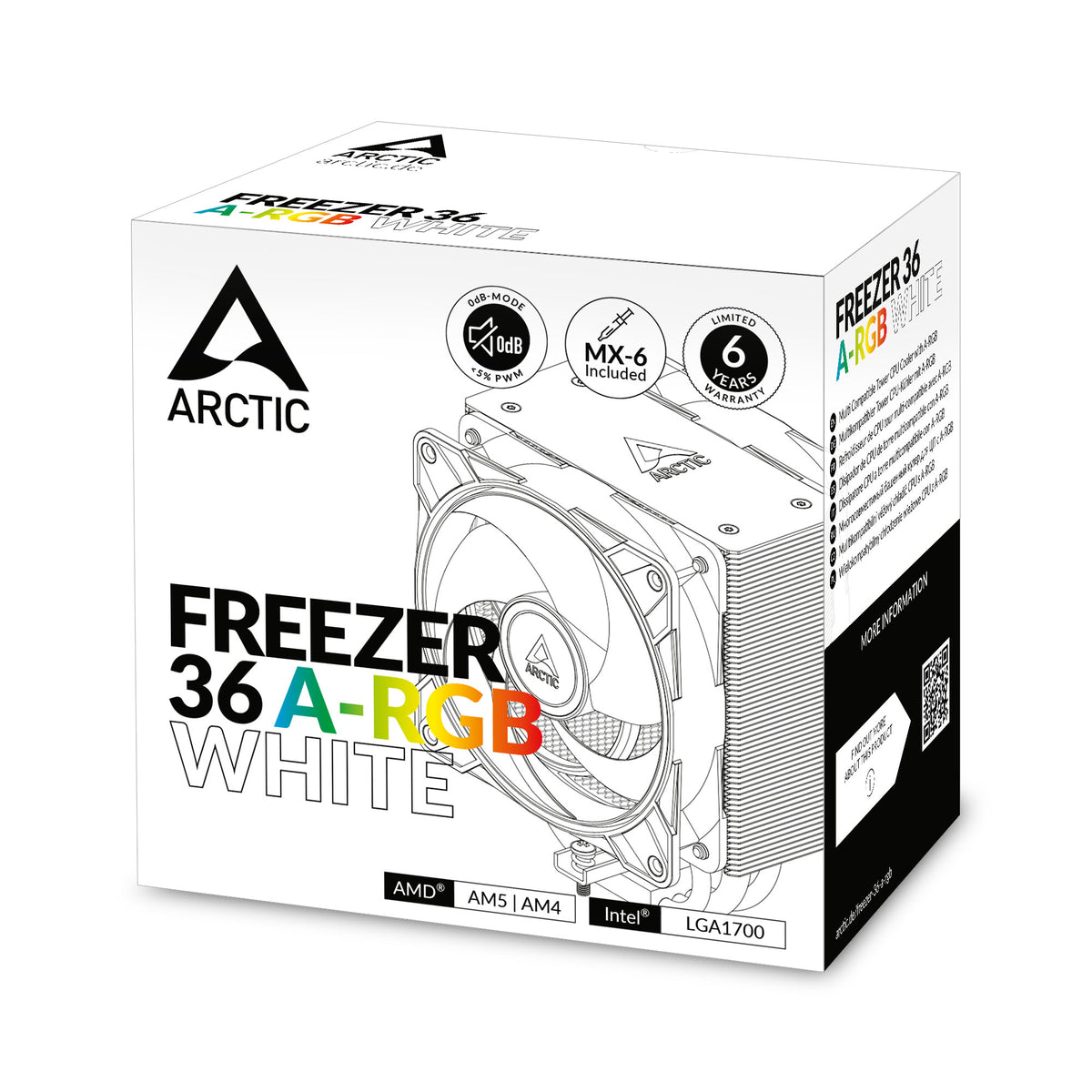 Arctic Freezer 36 ARGB White CPU-Kühler, 120mm
