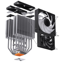 K Jonsbo CR-3000 CPU-Kühler Dual Tower, ARGB - 2x 120 mm, schwarz