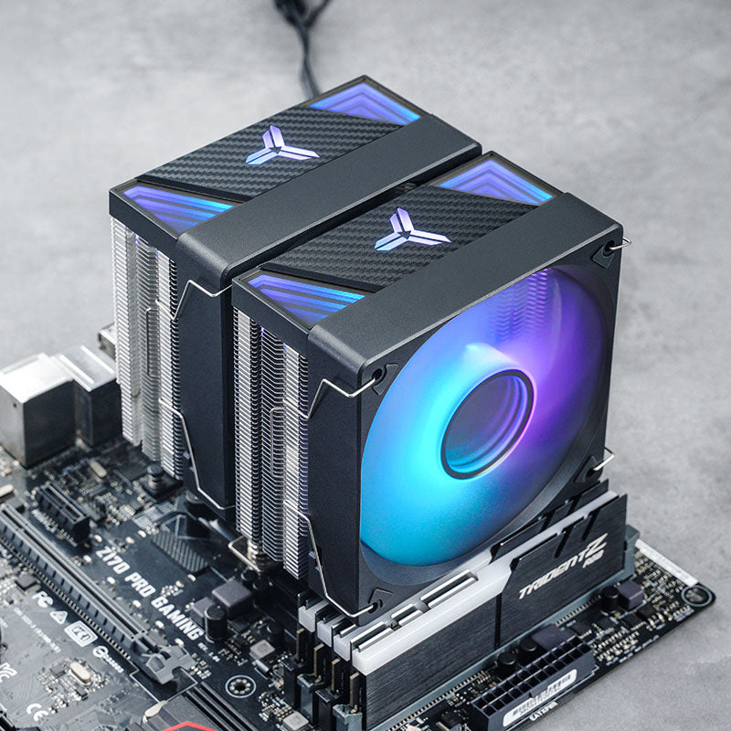 K Jonsbo CR-3000 CPU-Kühler Dual Tower, ARGB - 2x 120 mm, schwarz