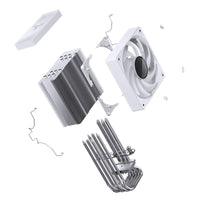 Jonsbo CR-1000 V2 PRO RGB CPU Cooler, 120mm - White
