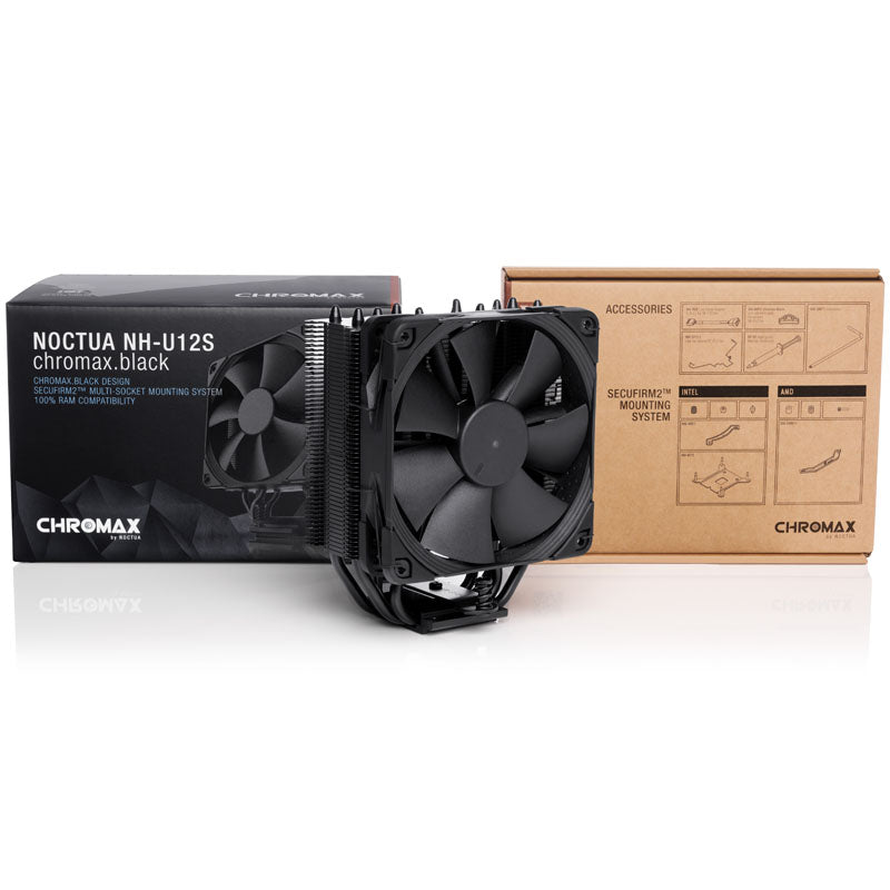 Noctua NH-U12S chromax.black Refroidisseur d'air 158 mm Noir