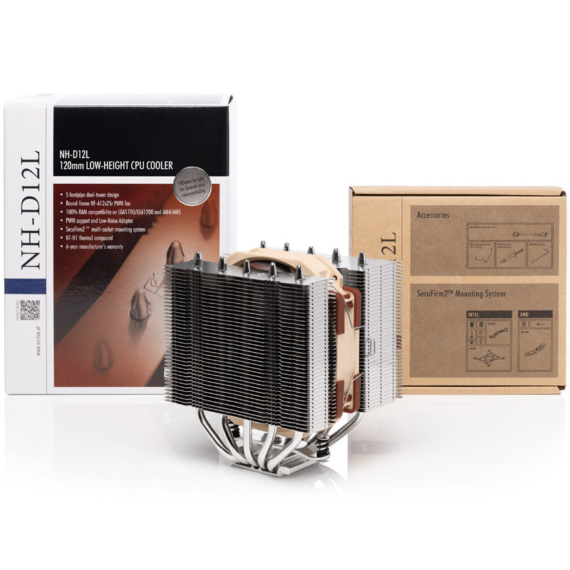 Noctua NH-D12L Air 145mm 60.09 CFM Beige / Brown