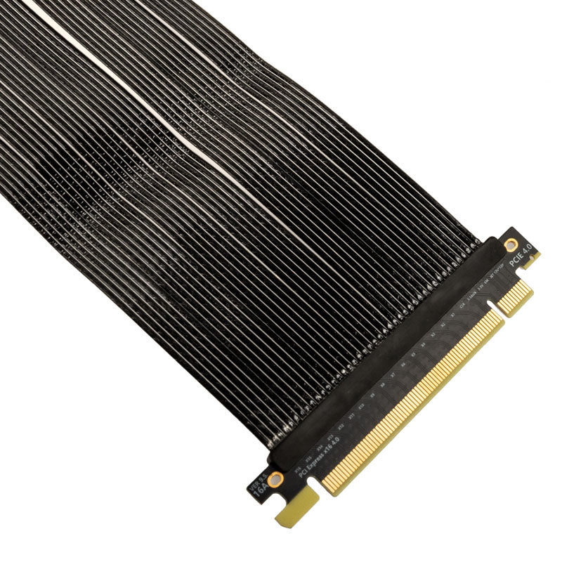 Ssupd Riser Flachband-Kabel - PCIe 4.0, 430mm, schwarz