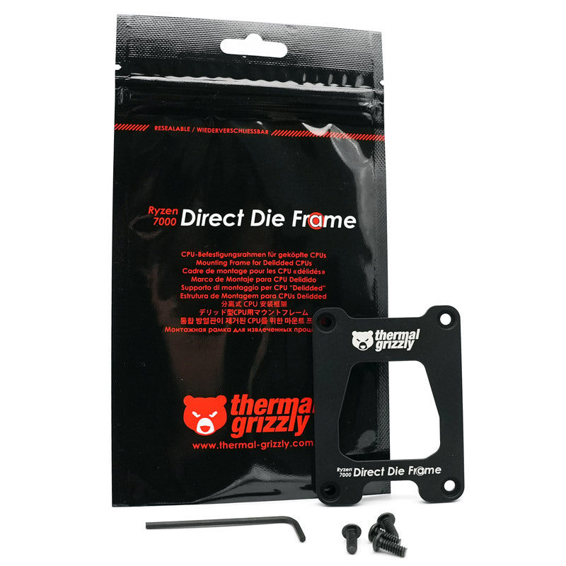 K Thermal Grizzly AMD Ryzen 7000 Direct Die Frame, Fixation/Montage (noir, pour AMD AM5)