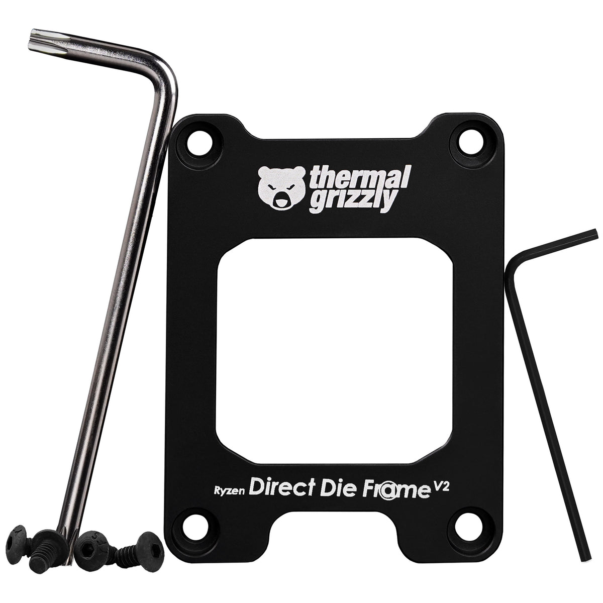 K Thermal Grizzly AMD Ryzen 7000 V2 Direct Die Frame, Befestigung/Montage (schwarz, fr AMD AM5)