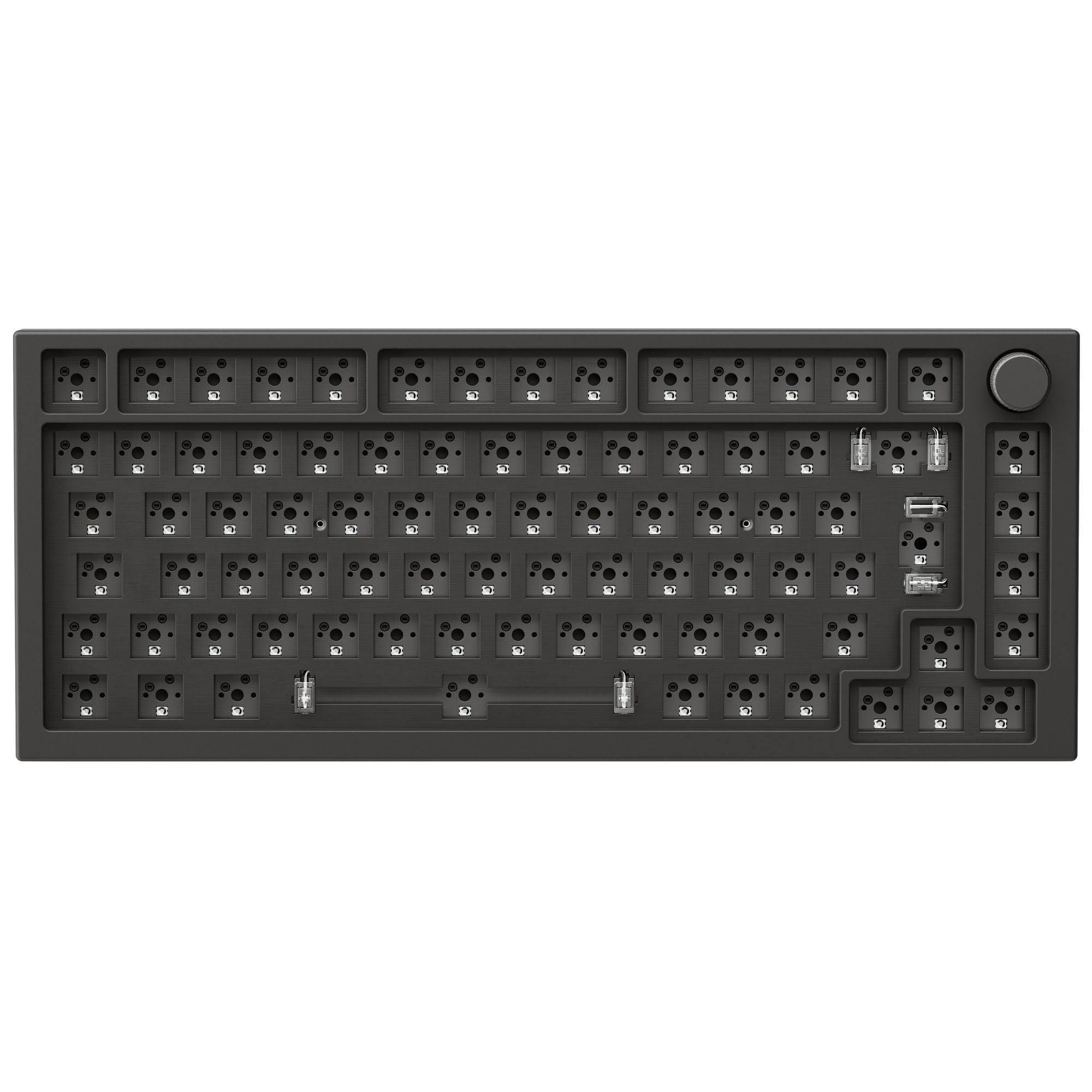 Glorious GMMK Pro Dark Forest Gaming Tastatur, GPBT-Keycaps, Gateron Clear Switches - inkl. Coiled Cable