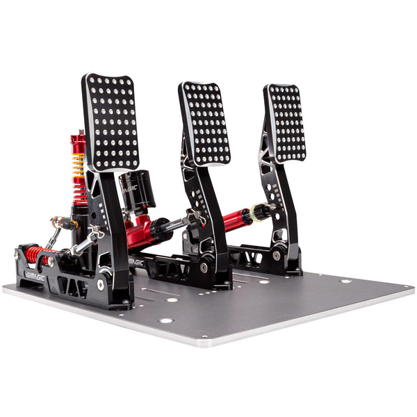Simagic P2000 Hydraulic 3-Pedal Set, 100KG Loadcell Crimson Edition