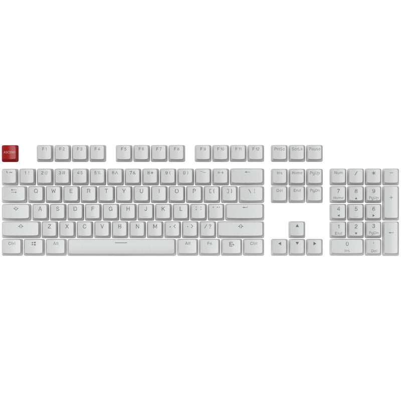 Glorious Aura Keycaps - 105 Keycaps, ANSI, US-Layout, weiß