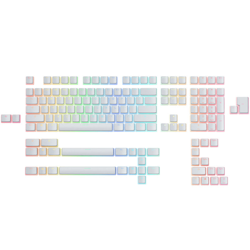 Glorious Aura Keycaps - 145 Keycaps, US-Layout, weiß