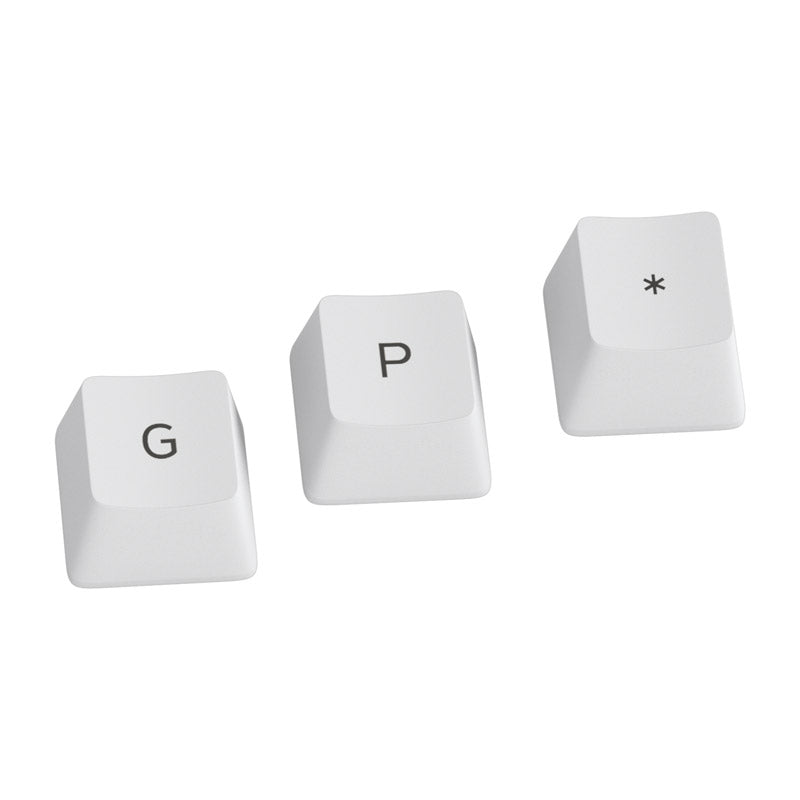 Glorious GPBT Keycaps - 114 PBT Tastenkappen, ANSI, US-Layout, Arctic White
