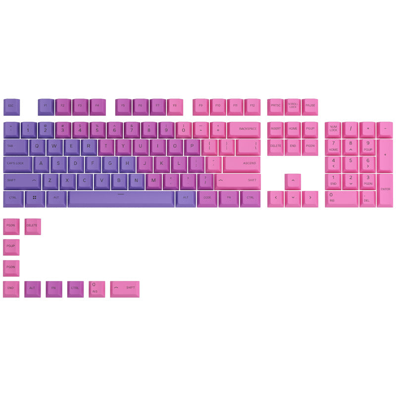Glorious GPBT Keycaps - 114 PBT Tastenkappen, ANSI, US-Layout, Nebula
