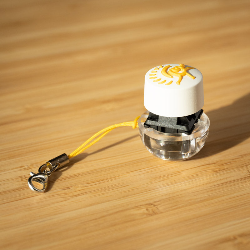 Ducky Wobbly Ducky Keychain - weiß, gelb
