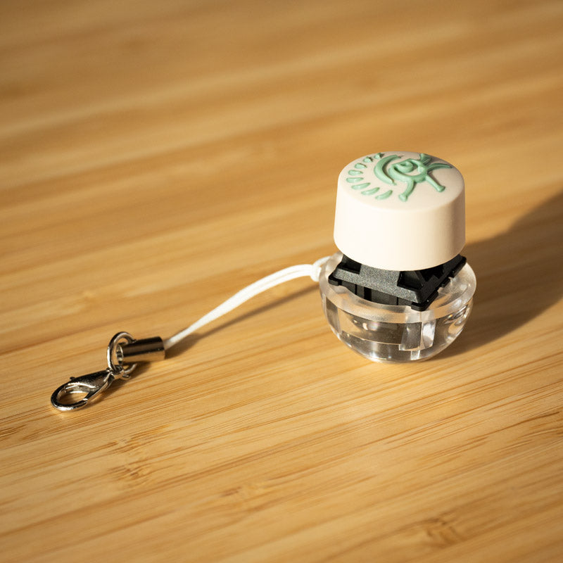 Ducky Wobbly Ducky Keychain - weiß, mint