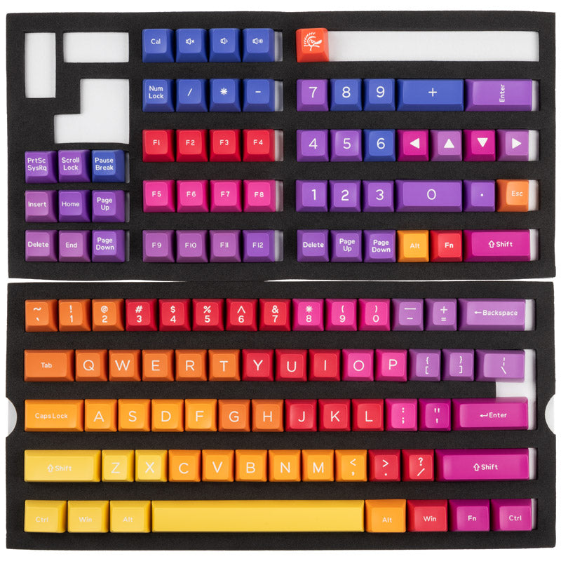 Ducky Afterglow ABS Double-Shot Keycap Set, US Layout