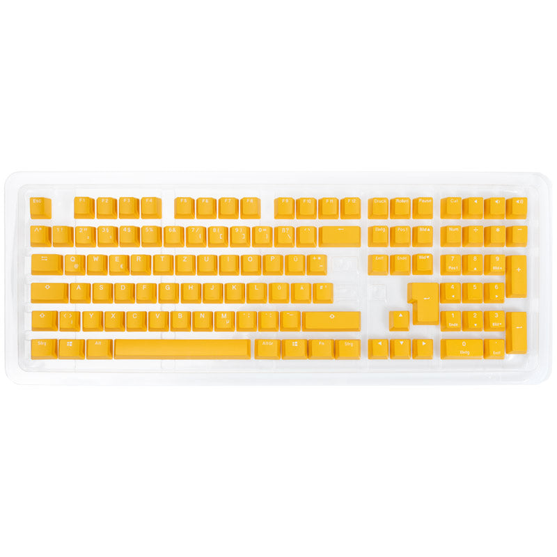 Ducky PBT Double-Shot Keycap Set Yellow - DE Layout