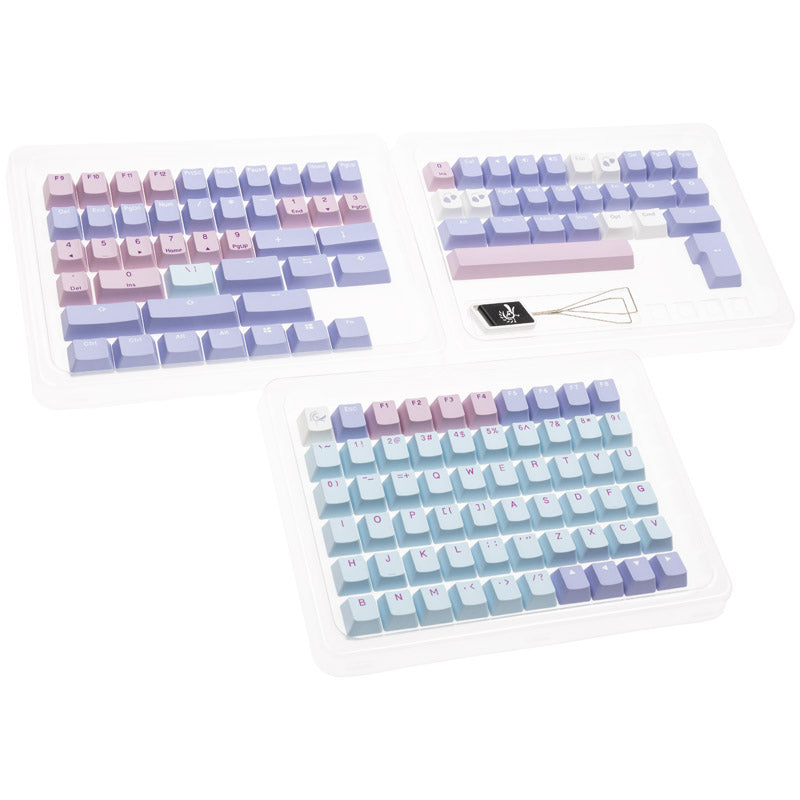 Ducky Macaron PBT Doubleshot Set - 133 Keycaps, ANSI-US-Layout
