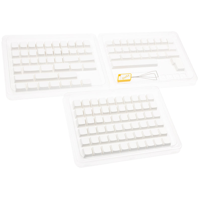 Ducky Blank White PBT Set, MDA-Profil - 133 Keycaps, ANSI-US-Layout, ANSI-US-Layout