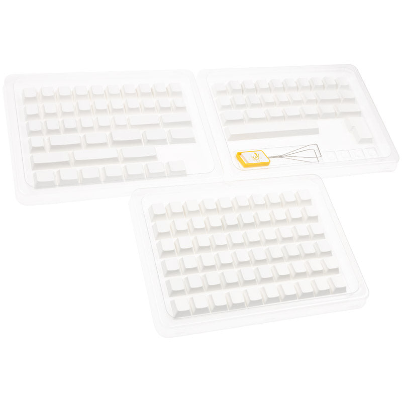 Ducky Blank White PBT Set, Cherry-Profil - 133 Keycaps, ANSI-US-Layout, ANSI-US-Layout
