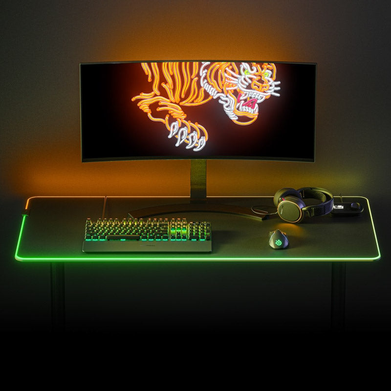 SteelSeries QcK Prism Cloth Mauspad, RGB - 3XL, schwarz