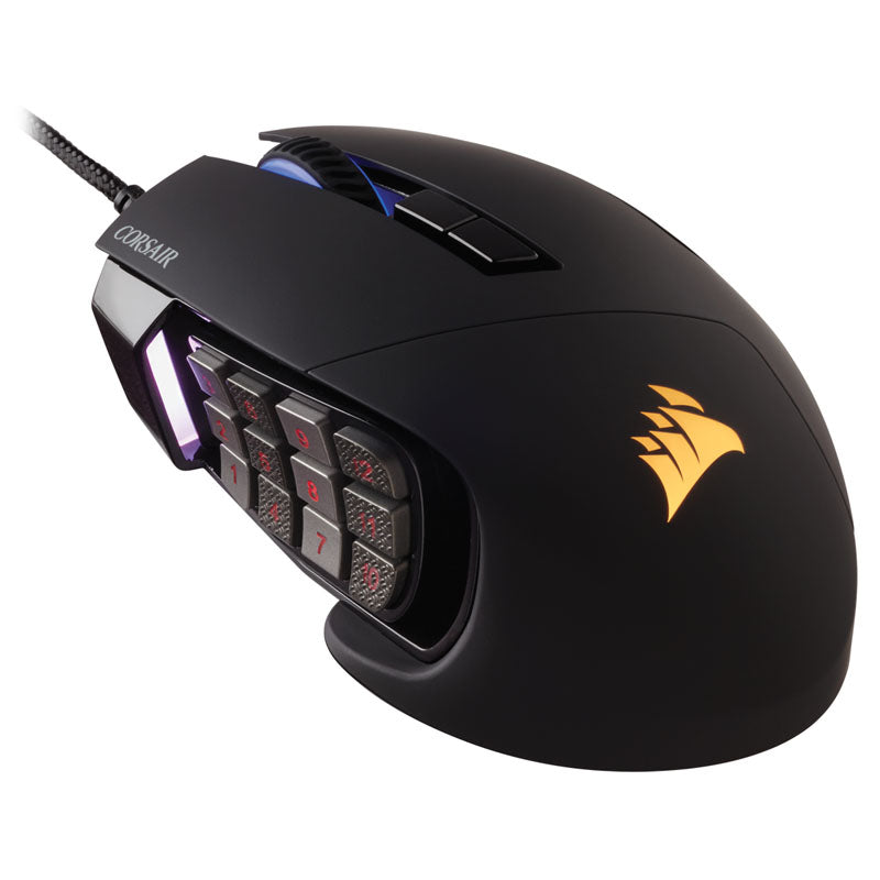 Corsair Scimitar RGB Elite Gaming Maus, RGB - schwarz