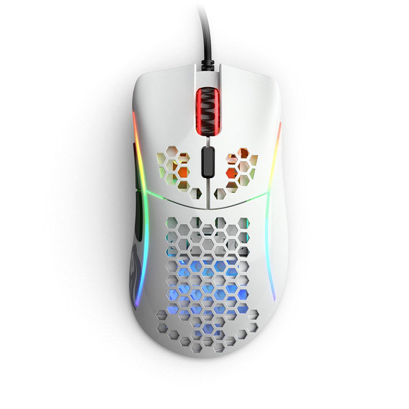 Glorious Model D- Gaming-Maus - weiß, glossy
