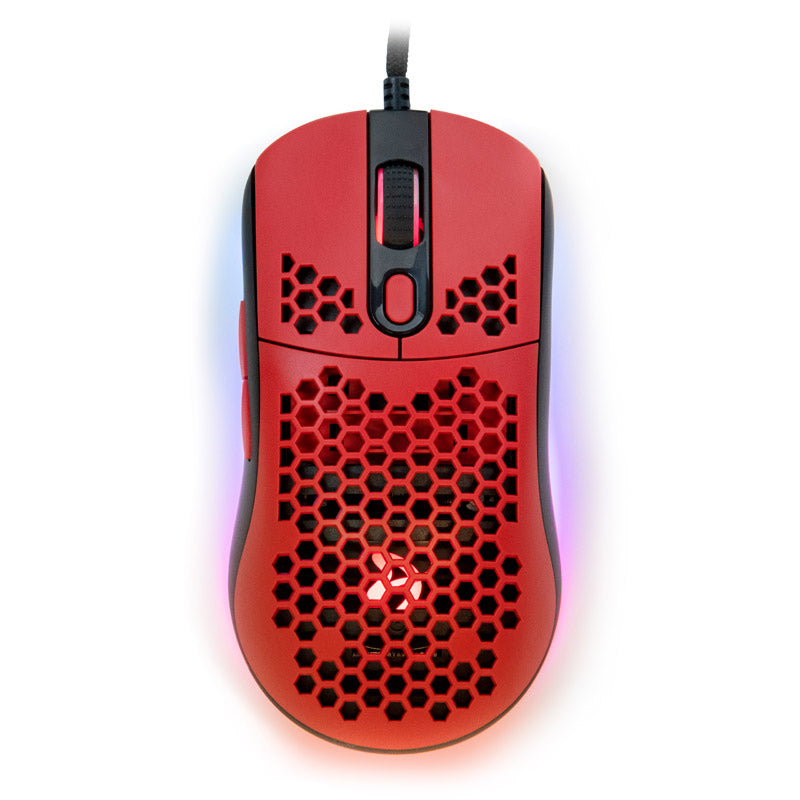 Arozzi Favo Ultra Light Gamingmaus - schwarz/rot