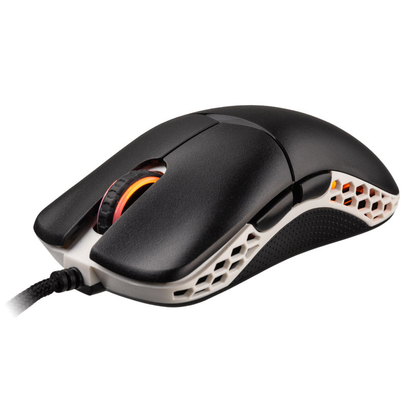 Ducky Feather Gaming Maus, ARGB - Kailh Switches, schwarz/weiß