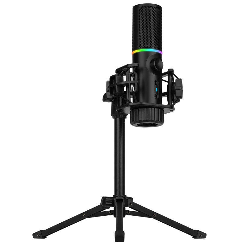 Streamplify MIC RGB Mikrofon, USB-A, schwarz - inkl. Dreifuß
