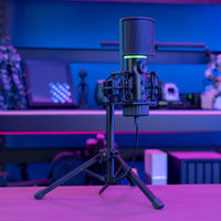 Streamplify MIC RGB Mikrofon, USB-A, schwarz - inkl. Dreifuß