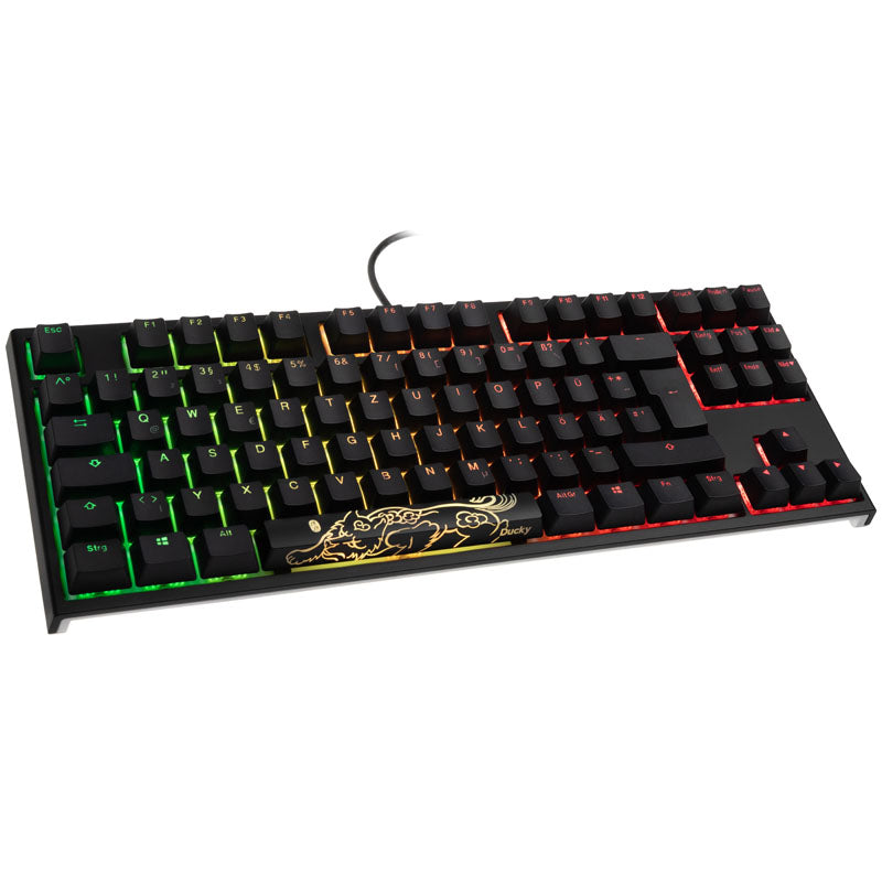 Ducky One 2 TKL PBT Gaming Tastatur, MX-Black, RGB LED - schwarz