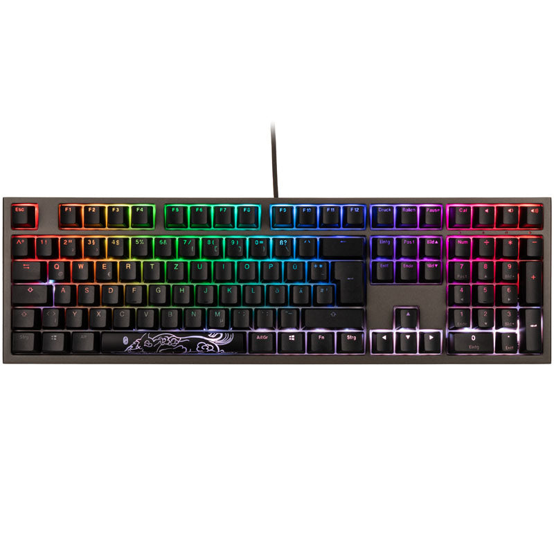Ducky Shine 7 PBT Gaming Tastatur, MX-Red, RGB LED - gunmetal