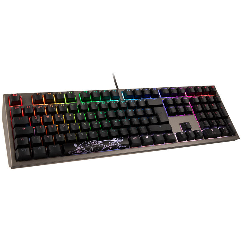 Ducky Shine 7 PBT Gaming Tastatur, MX-Black, RGB LED - gunmetal