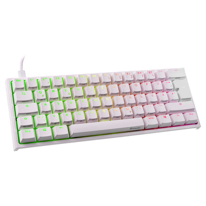 Ducky One 2 Mini Gaming Tastatur, MX-Black, RGB-LED - weiß