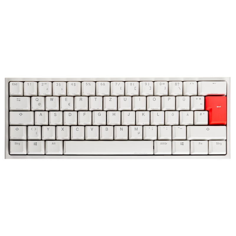 Ducky One 2 Mini Gaming Tastatur, MX-Red, RGB-LED, weiß