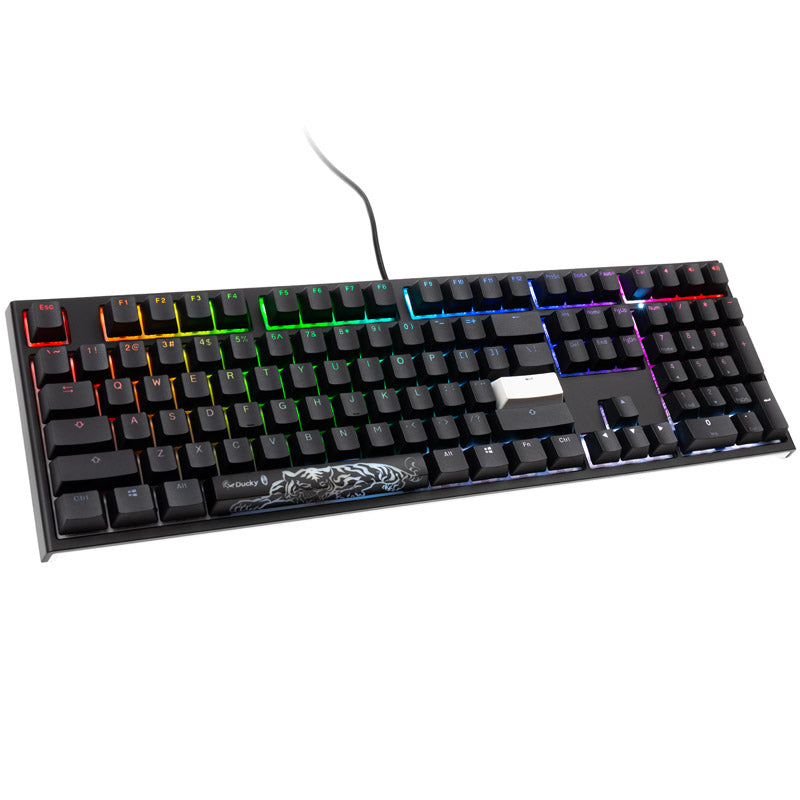 Ducky One 2 Backlit PBT Gaming Tastatur, MX-Black, RGB LED - schwarz (US)