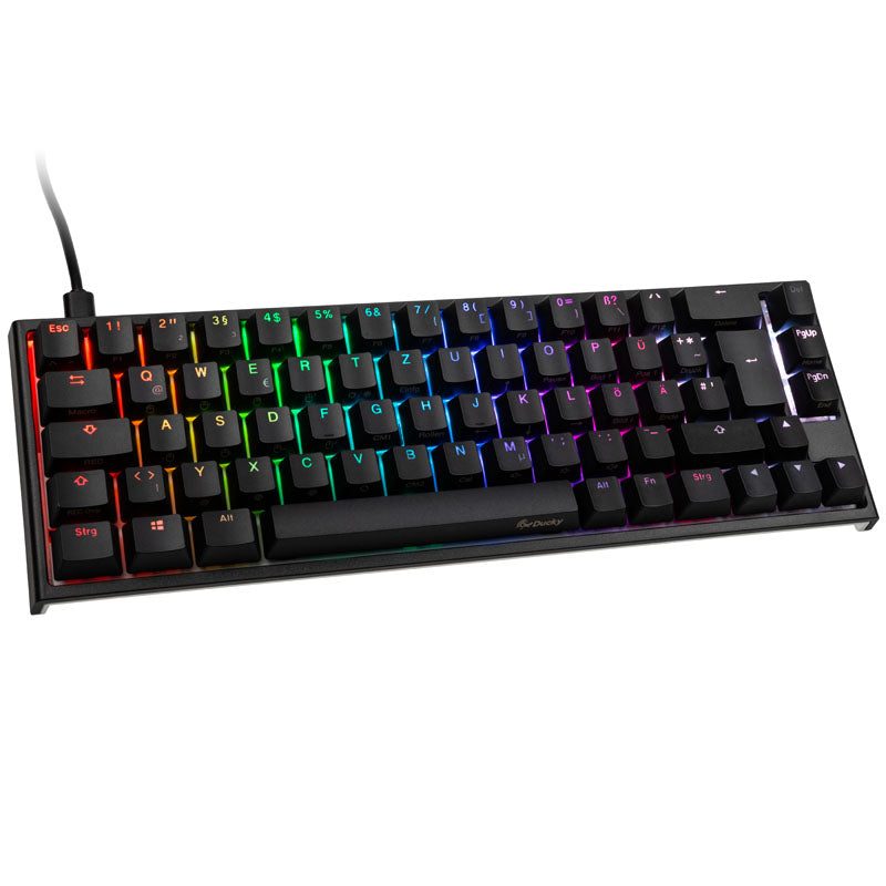 Ducky One 2 SF Gaming Tastatur, MX-Speed-Silver, RGB LED - schwarz