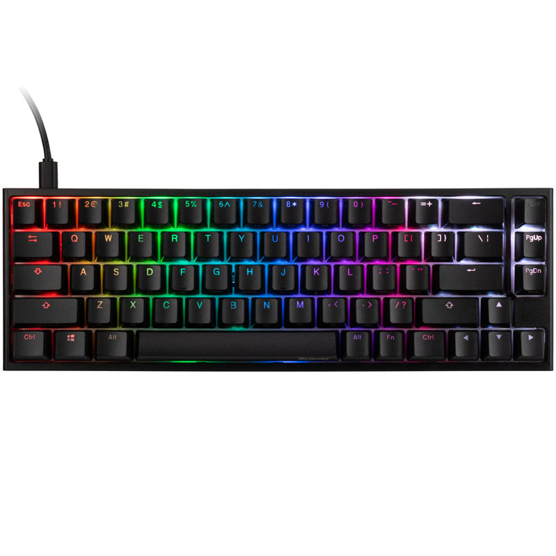 Ducky One 2 SF Gaming Tastatur, MX-Blue, RGB LED - schwarz (US)