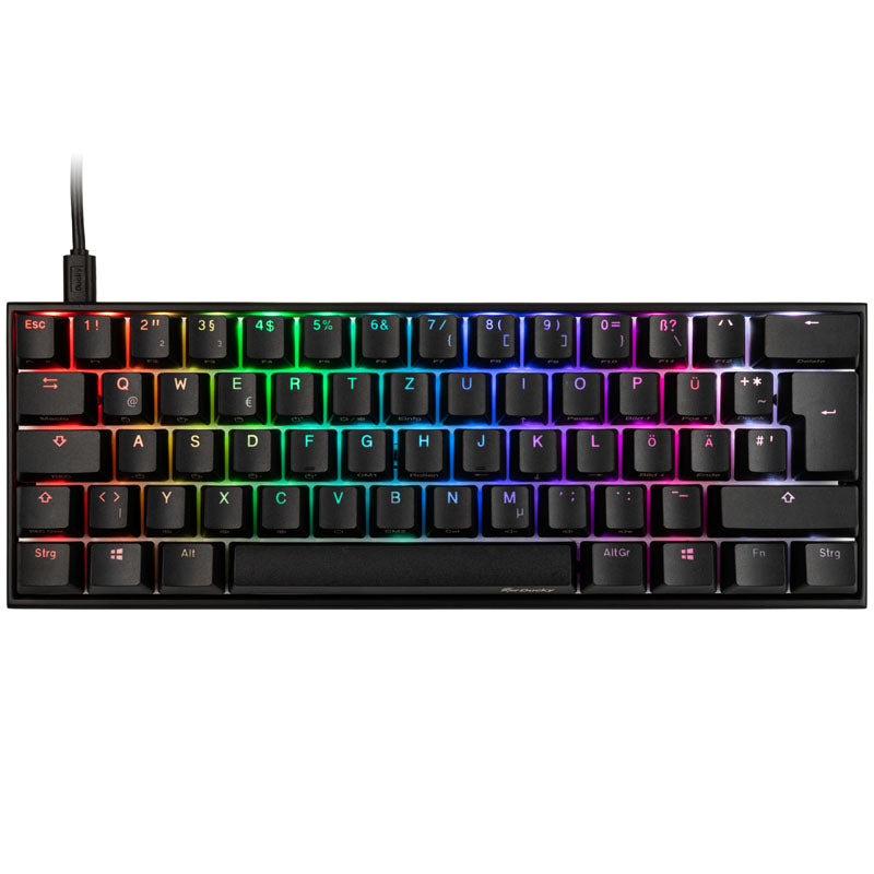 Ducky Mecha Mini Gaming Tastatur, MX-Speed-Silver, RGB-LED - schwarz