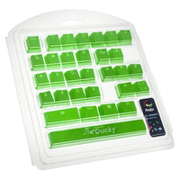 Ducky Rubber Keycap Set, 31 Tasten, Double-Shot, gummiert, für Backlight - grün