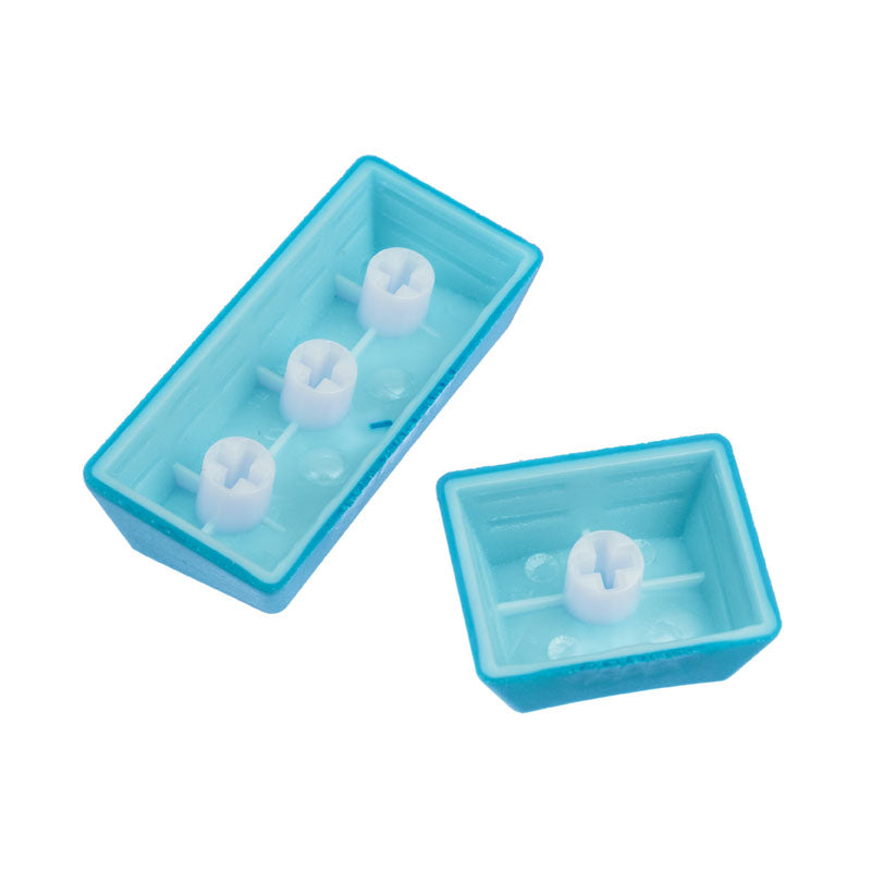 Ducky Rubber Keycap Set, 31 Tasten, Double-Shot, gummiert, für Backlight - blau