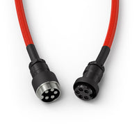 Glorious Coiled Cable Crimson Red, USB-C auf USB-A Spiralkabel - 1,37m, rot/schwarz