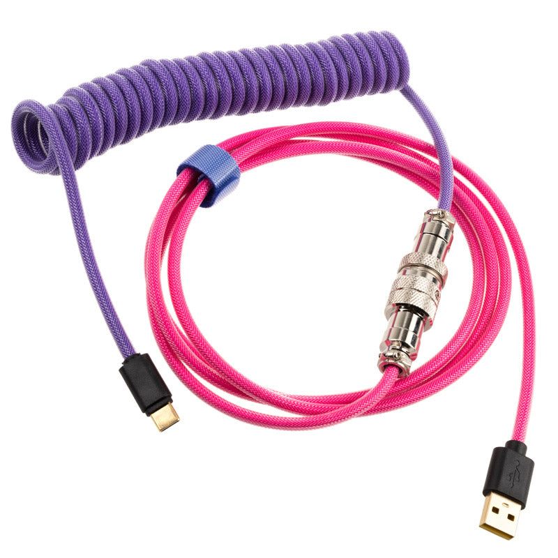 Ducky Premicord Joker Spiralkabel, USB Typ C auf Typ A, 1,8m