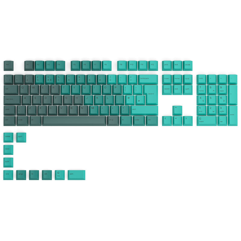 Glorious GPBT Keycaps - 115 PBT Tastenkappen, ISO, UK-Layout, Rain Forest