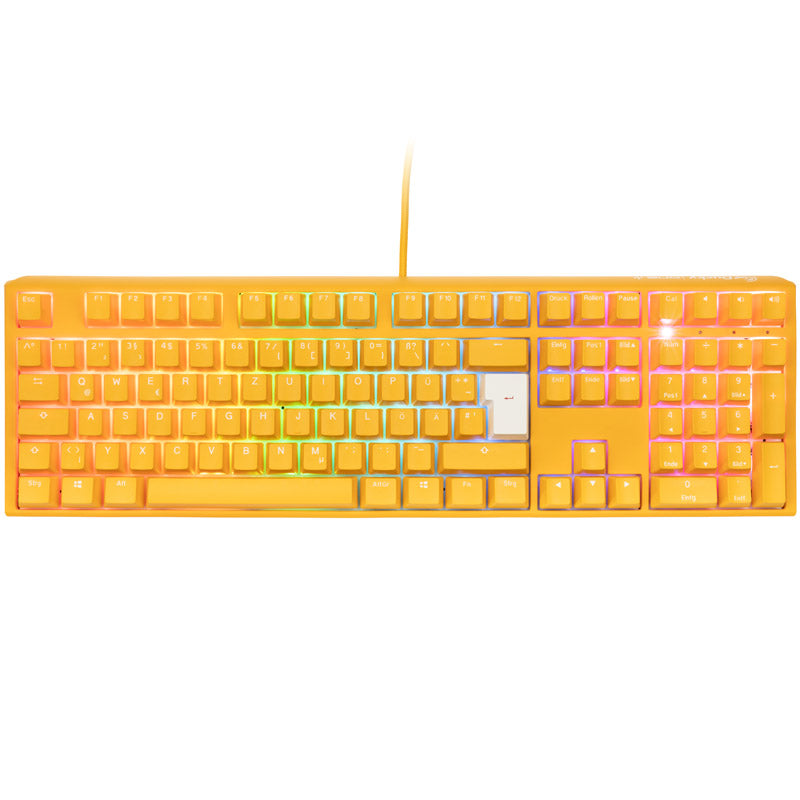 Ducky One 3 Yellow Gaming Tastatur, RGB LED - MX-Black